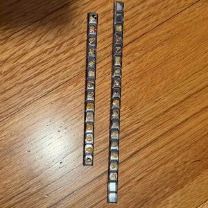 Italian Charm Link Bracelet Strips in Silver and Gold